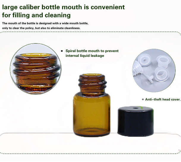 Reductores de orificios de aceites esenciales para botellas de vidrio01